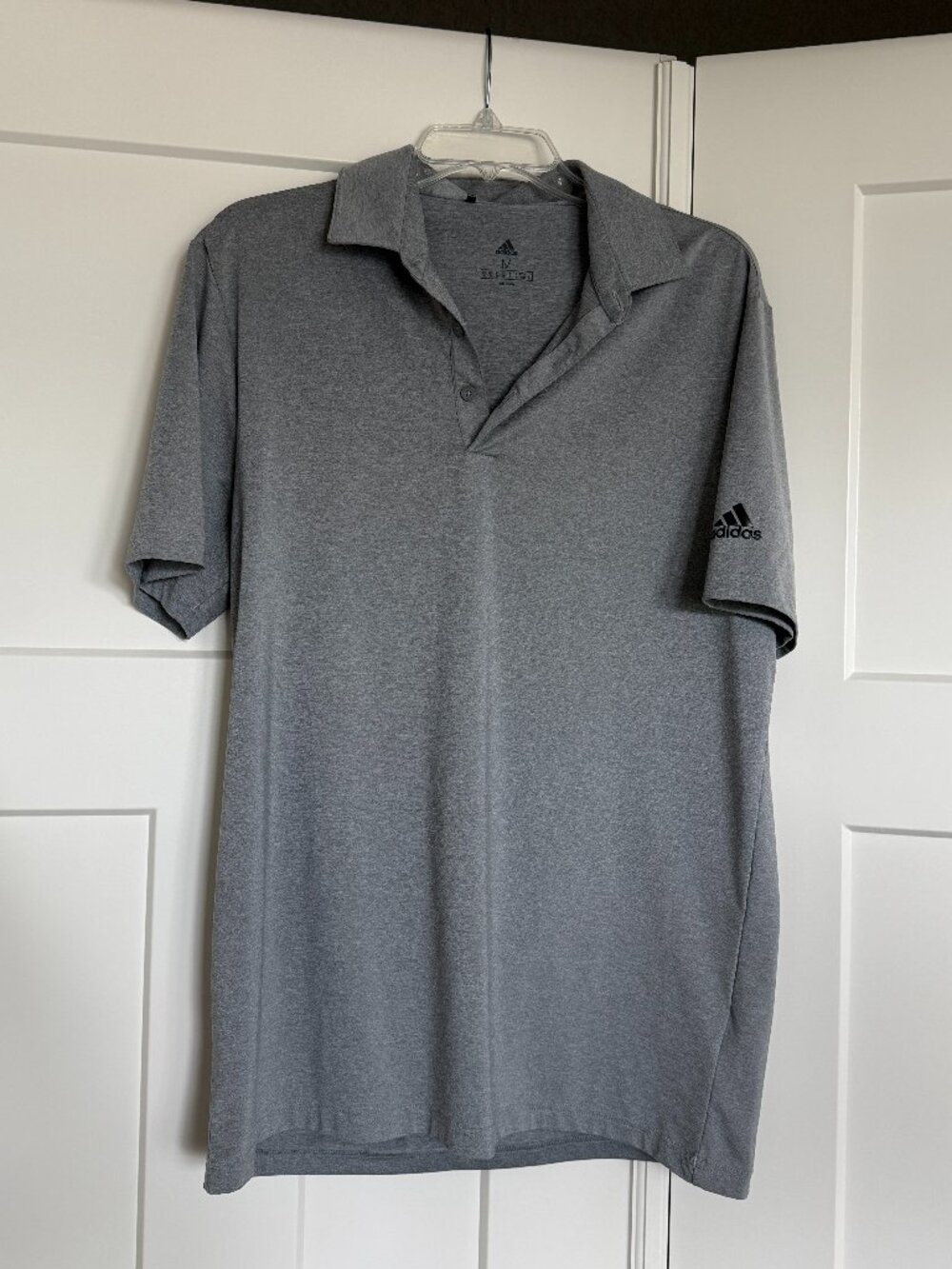 Adidas Men's Heather Gray Golf Polo Shirt Size M